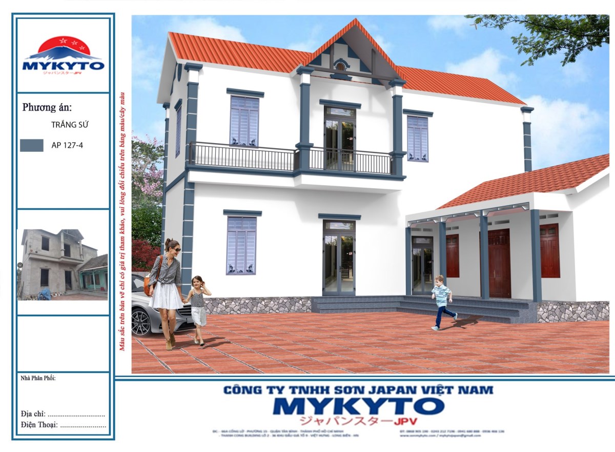 Ảnh mẫu phối màu nhà