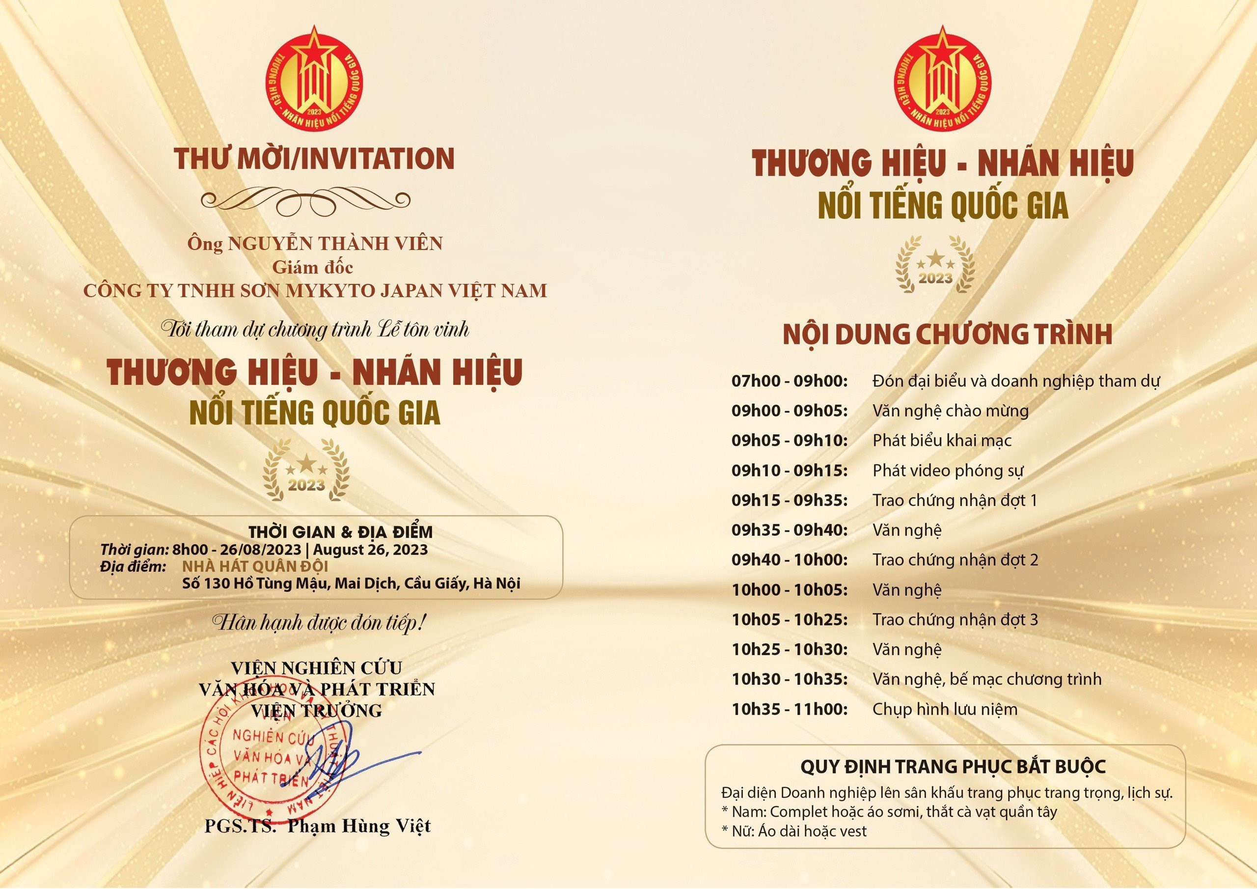 SƠN MYKYTO - TỐP 10 THƯƠNG HIỆU, NHÃN HIỆU NỔI TIẾNG QUỐC GIA NĂM 2023